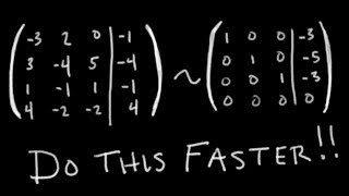 Row Reduction Part 2/2: How to Get Faster [Passing Linear Algebra]