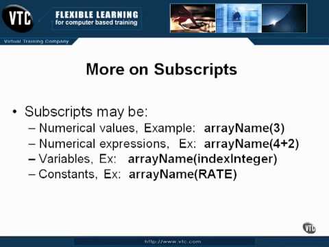 15 04 Subscripts Array Processing