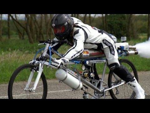 Rocket Powered Bicycle Breaks World Record