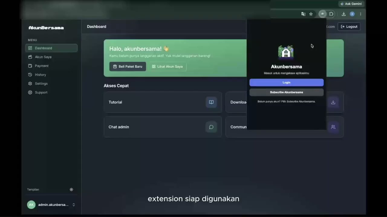 Tutorial cara pakai akunbersama.id