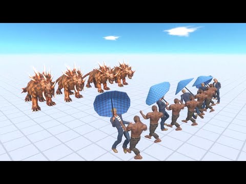 Hellhounds Roasting Adventurers! Animal Revolt Battle Simulator