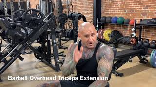 Barbell Overhead Triceps Extension exercise video thumbnail