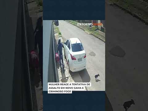 Mulher enfrenta criminoso, entra em luta e impede assalto em Novo Gama #shorts #policial #notícias