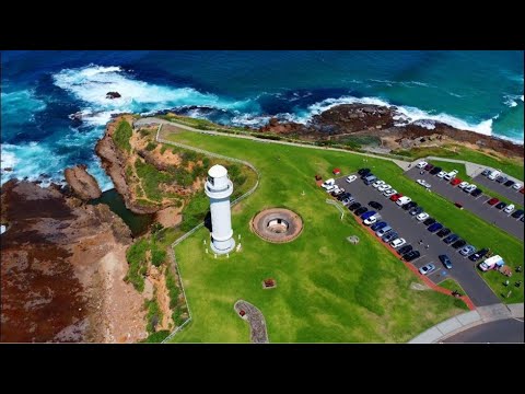 Drone Wollongong lan pemandangan sekitar