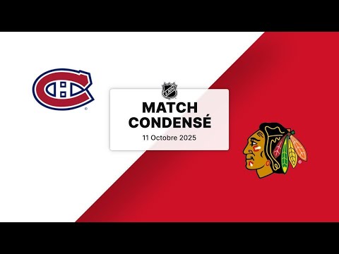 Match condensé : Canadiens @ Blackhawks 11/10/2025 (3/82) (2-1-0)