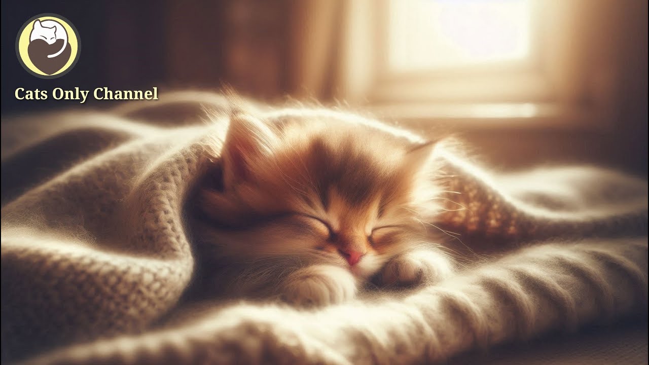 Music to Relax Cats - Cat Purring Therapy, Anxiety Relief, Deep Sleep Music