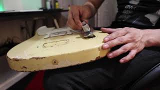 Video thumbnail for 1970s Sears Tele Fretless Bass Repair & Restoration by Zombie Thirteen