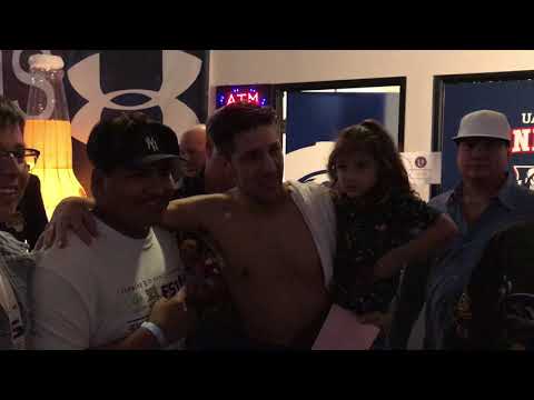John Molina jr right after his KO win Molina vs Redkach - EsNews
