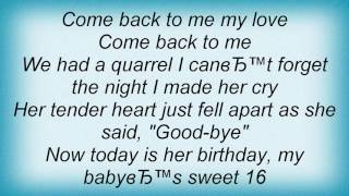 Roy Orbison - Come Back To Me (My Love) Lyrics