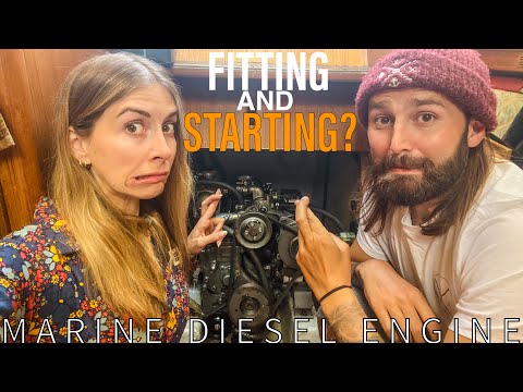 Fitting and STARTING a 33 Year Old Marine Diesel Engine I Pt. 7 I Ep. 41 I Sailing Indiana