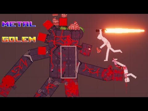 Metal Golem Kills People on Destructible Buildings - People Playground 1.21.3