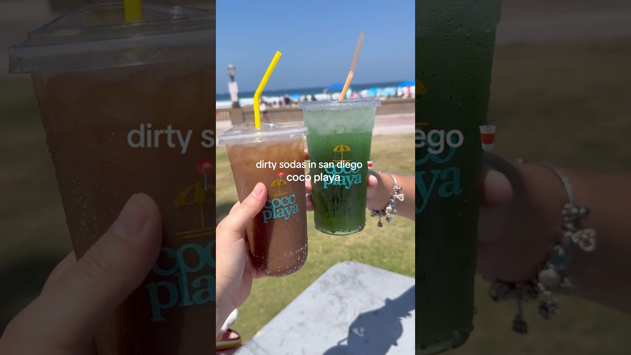 dirty sodas is where its at 🥤☀️⛱️ #cocoplaya #sandiego #vlogger #dirtysoda #summer #socal #moms
