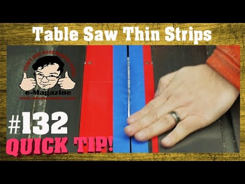 A clever way to safely cut thin strips on the table saw
