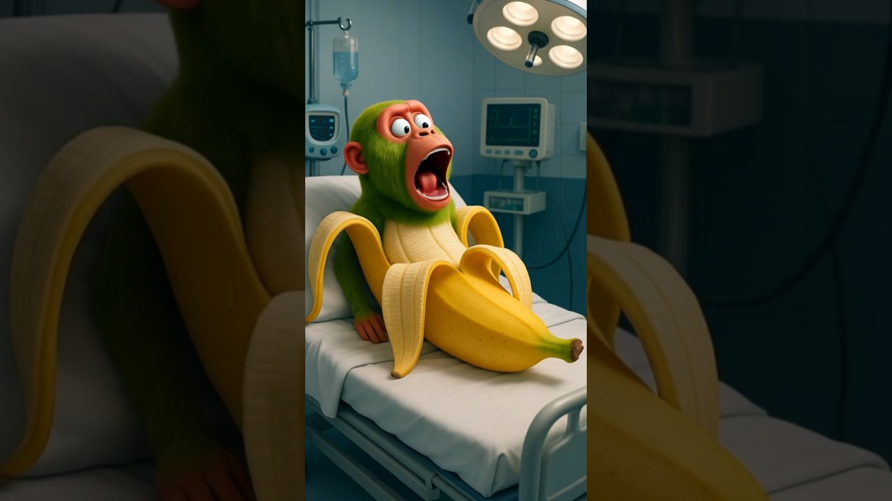 Banana Monkey Screams in Surgery Room 🍌🫣 | ABSURD ASMR Short