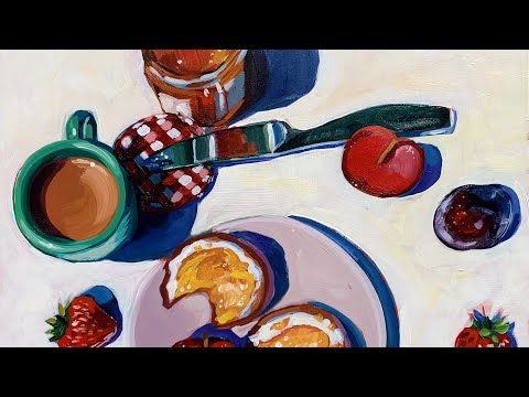 Acrylic painting time lapse talk through