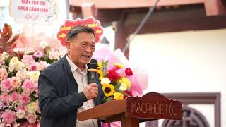 Ông Hoàng Văn Kể phát biểu tại 432 năm giỗ Ninh Vương Mạc Phúc Tư