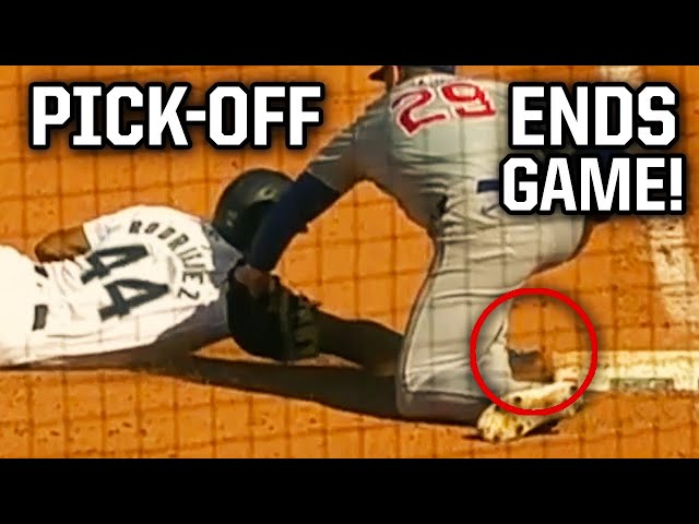 Julio Rodriguez picked off to end the game, a breakdown