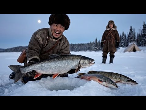 Surviving at -79°C Mongolian Tribe Hunts Deer and Roasts Meat in the Arctic of Afghanistan #survival