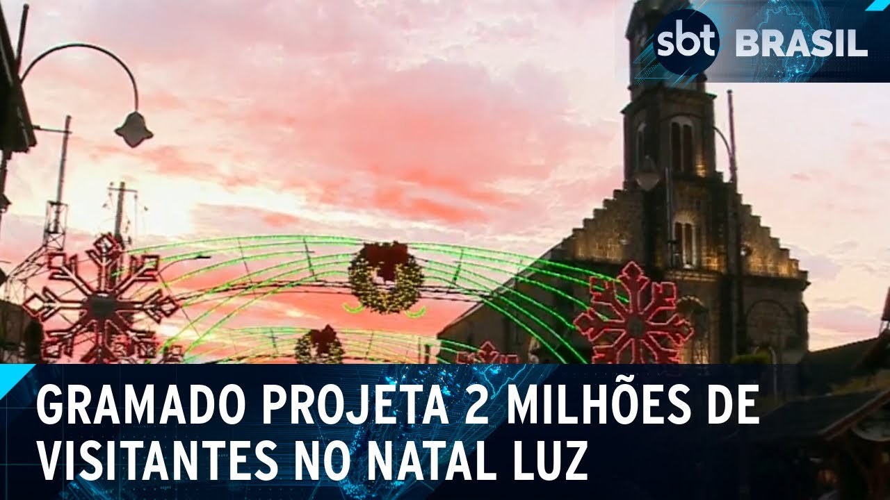 Cidade de Gramado espera 2 milhões de visitantes no Natal Luz | SBT Brasil (07/12/2024)