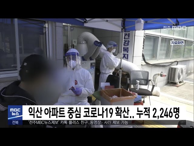 익산 아파트 중심 코로나19 확산 누적 2,246명