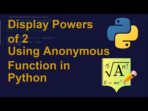 Display Powers Of 2 Using Anonymous Function In Python Python Examples Python Coding Tutorial