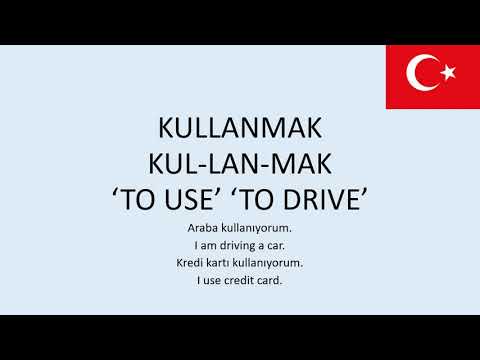 20 TURKISH VERBS YOU SHOULD KNOW - Learn Turkish Vocabulary