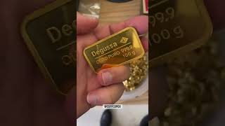 BARRA DE OURO 24k BANESPA - Análise realizada no espectômetro.