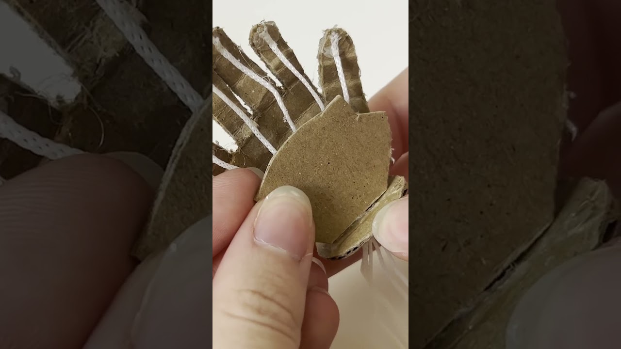 How to make a MINI robotic hand form cardboard #cardboardcraft #diycrafts