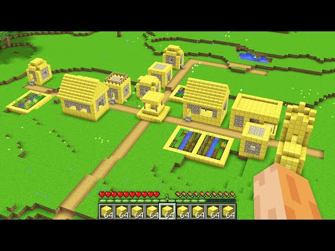 I found this secret GOLD VILLAGE generation in Minecraft !!! New Secret Villager House Challenge