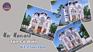 Nhà mái Mansard Tân Cổ Điển. ATZ số 320