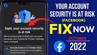 Your account security is at risk ? | how to unlock Facebook account 2022