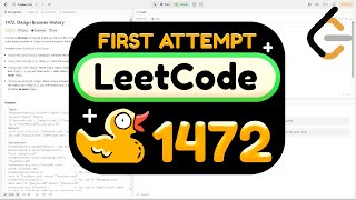YouTube video 'my attempt at solving leetcode 1472: design browser history [SOLVED]'