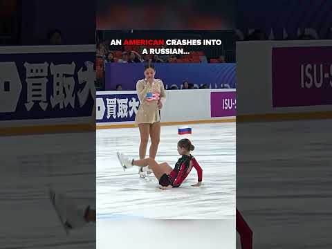 I guess she got her revenge😅 #figureskating #fall #sports #russia #america