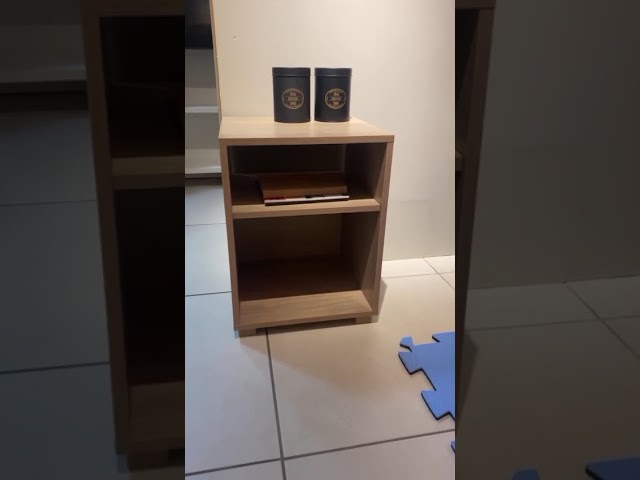 Mesa de Cabeceira Siena 2 Prateleiras Aveiro Oak - Completa Móveis