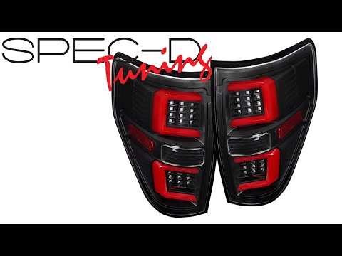 Smoke LED Tail Lights – For 2009-2014 Ford F-150 – Tube Style, Black Housing – G-PLUS Brand 4 thumbnail image