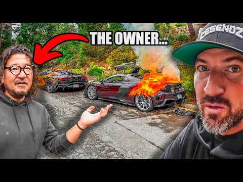 MCLAREN BURSTS INTO FLAMES OUTSIDE OF OUR AIRBNB! *CAR WEEK*