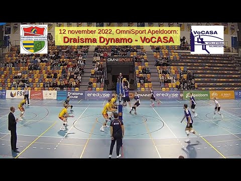 2022-11-12 Draisma Dynamo - VoCASA (samenvatting, 13 min) Eredivisie Heren Volleybal