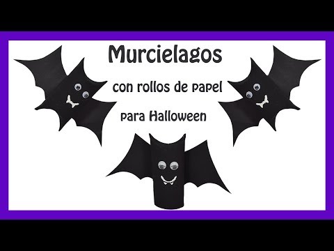 Cómo hacer murciélagos con rollos de papel - Decoración para Halloween- El Mundo de MyG