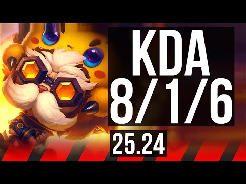 HEIMERDINGER vs JAX (TOP) | Good KDA: 8/1/6 | KR Master | 25.24