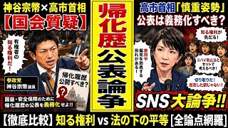 【神谷宗幣×高市首相】政治家の帰化履歴は公表すべき？国会質疑の争点を分かりやすく解説