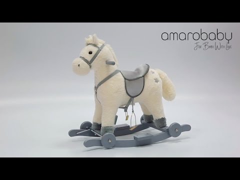 Миниатюра изображения товара Качалка-каталка Amarobaby Prime Лошадка / AMARO-28P-Be (белый)