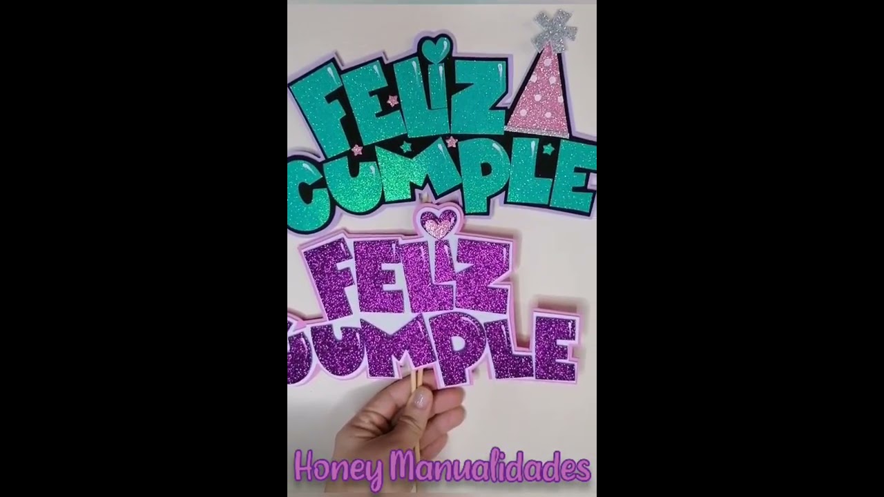 HAPPY BIRTHDAY in foam. #pins #toppers #crafts #foami