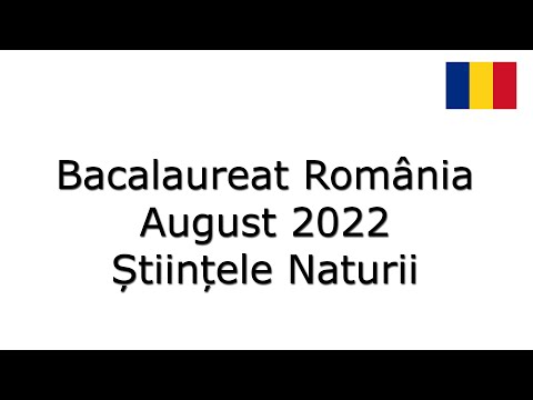 Bacalaureat - 2022-August-Profil Științele Naturii