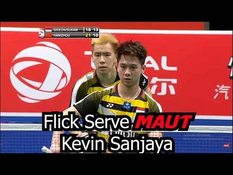 Kevin Sanjaya KING Flick Serve on the Earth