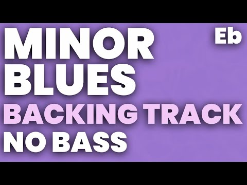Minor Blues in Eb Backing Track Swing 120 bpm Brushes - NO BASS