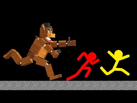 Stickman VS Minecraft: FNAF Remastered Survival - AVM Shorts Animation