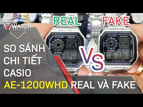So Sánh Chi Tiết Đồng Hồ Casio AE-1200WHD-1AVDF Real Và Fake