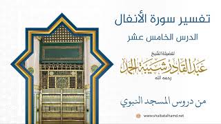 صورة تفسير سورة الأنفال (15) تابع تفسيرالآيات 46 – 47 | الشيخ عبد القادر شيبة الحمد