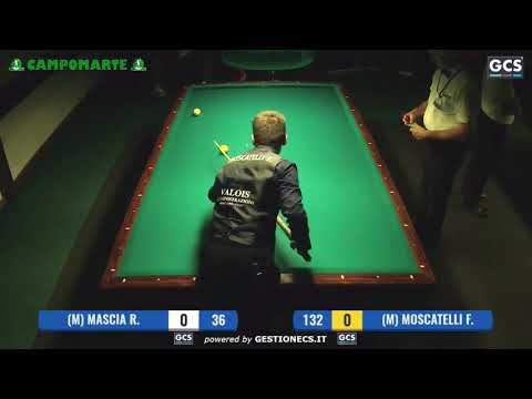 MOSCATELLI vs MASCIA -  8° D.F. 5°OPEN BILIARDO CAMPOMARTE 2018 @TREDICALCIO