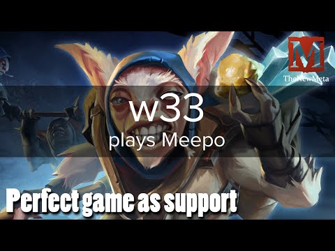 w33 plays Meepo Support/Jungle (15-0-12, 31mins) Full-game